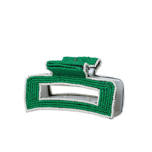 INK + ALLOY -  Lola Solid Color w/Piped Edges Claw Clip - Kelly Green