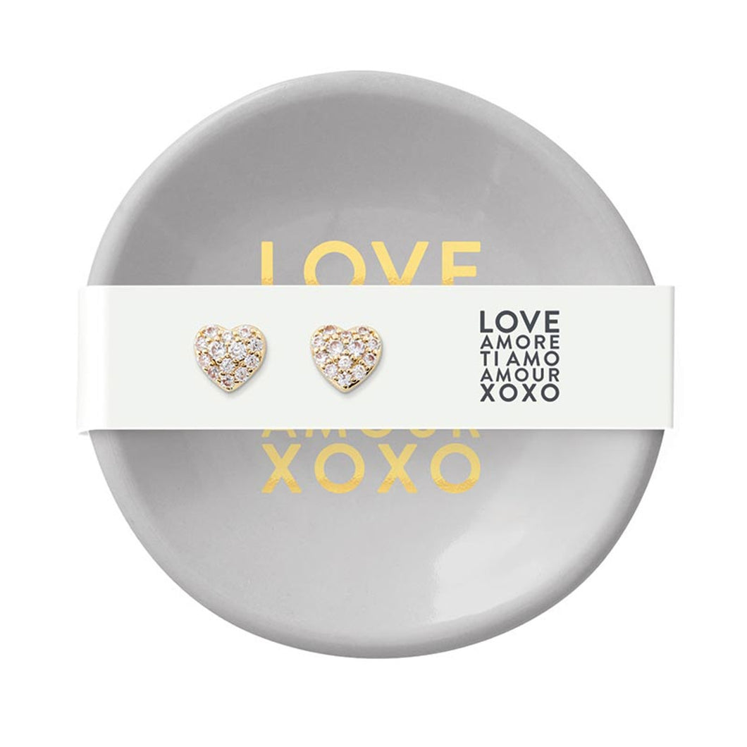 SANTA BARBARA DESIGN STUDIO - Love Earrings & Ring Dish Set