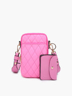 JEN & CO. - Parker Quilted Crossbody in Pink