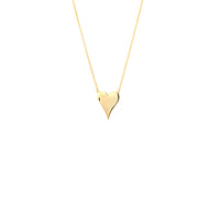 Marlyn Schiff Sterling Elongated Heart Necklace - Gold Plated