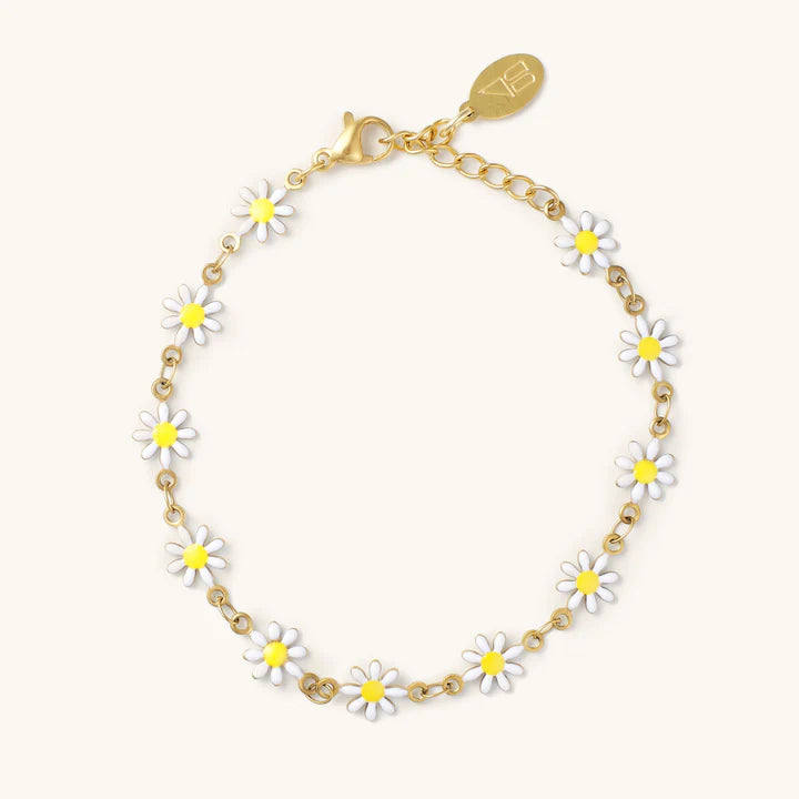 NIKKI SMITH - White Daisy Bracelet