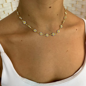 NIKKI SMITH - Daisy White Choker