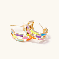 NIKKI SMITH - Poppy Multicolor Acrylic Hoops