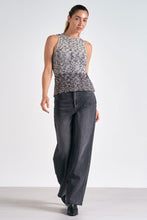 Load image into Gallery viewer, ELAN - High -Neck Sleeveless Sweater in Grey Ombre
