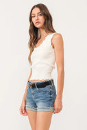 ANOTHER LOVE - Padma Sweater Tank in Sea Salt