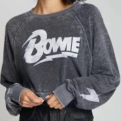 RECYCLED KARMA - 228 Bowie Bold L/S Crop Sweatshirt