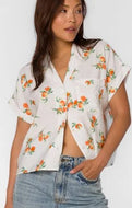 VELVET HEART - Peach Fields Button Up Top