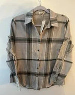 MYSTREE - Washed Plaid Button Down Shirt