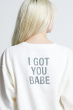 Load image into Gallery viewer, RECYCLED KARMA - Sonny &amp; Cher &quot;I Got You Babe&quot; Fitted Sweatshirt
