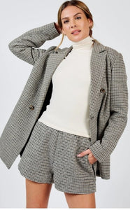 SADIE & SAGE - Spinning Records Houndstooth Blazer