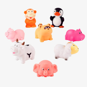 Elegant Baby Animal Party Squirtie Bath Toy Set