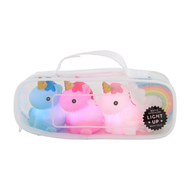 MUDPIE - Unicorn Light- Up Bath Toy Set