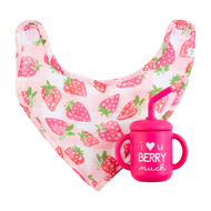 MUDPIE - Berry Silicone Cup and Bib Set