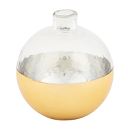 MUDPIE - Glass and Gold Vases Small