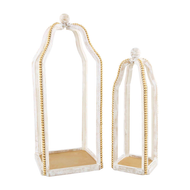 MUDPIE - Gold Beaded Lanterns