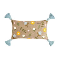 MUDPIE - Happy Lumbar Floral Pillow