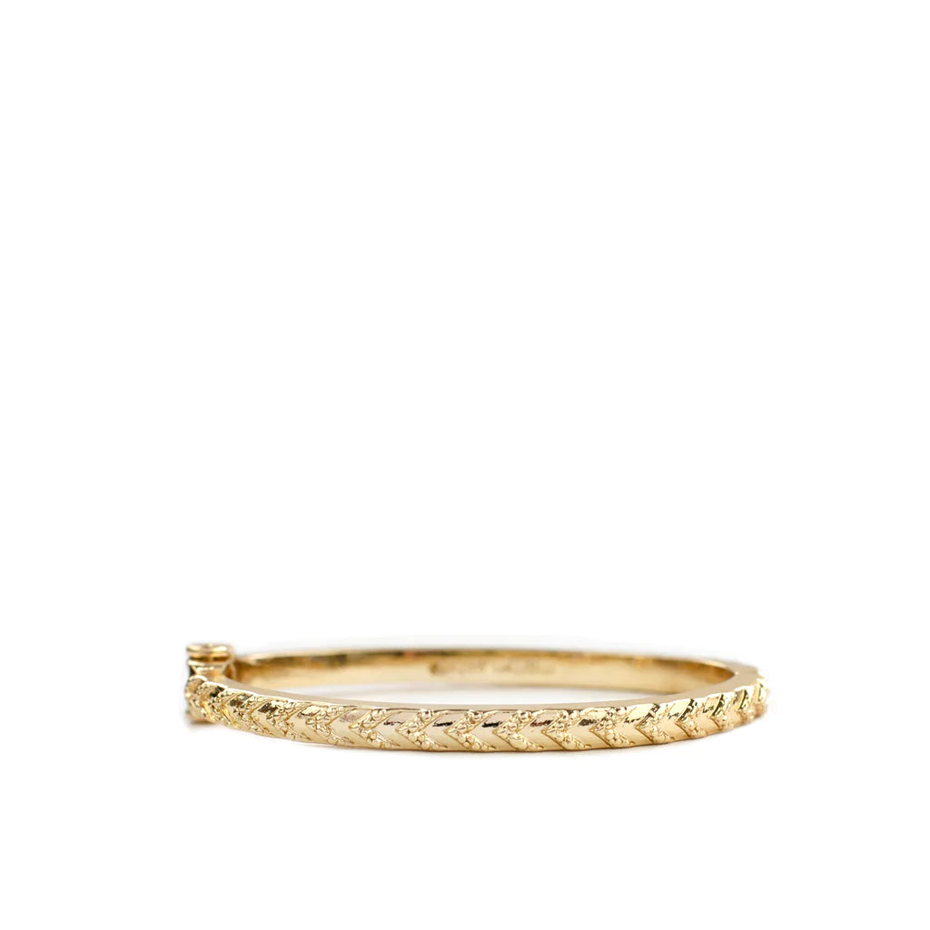 Marlyn Schiff Etched Pave Bangle