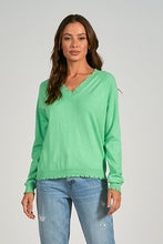 Load image into Gallery viewer, Elan Mint Sweater Vneck Top
