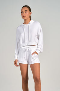 Elan Top long sleeve Hoodie Crop