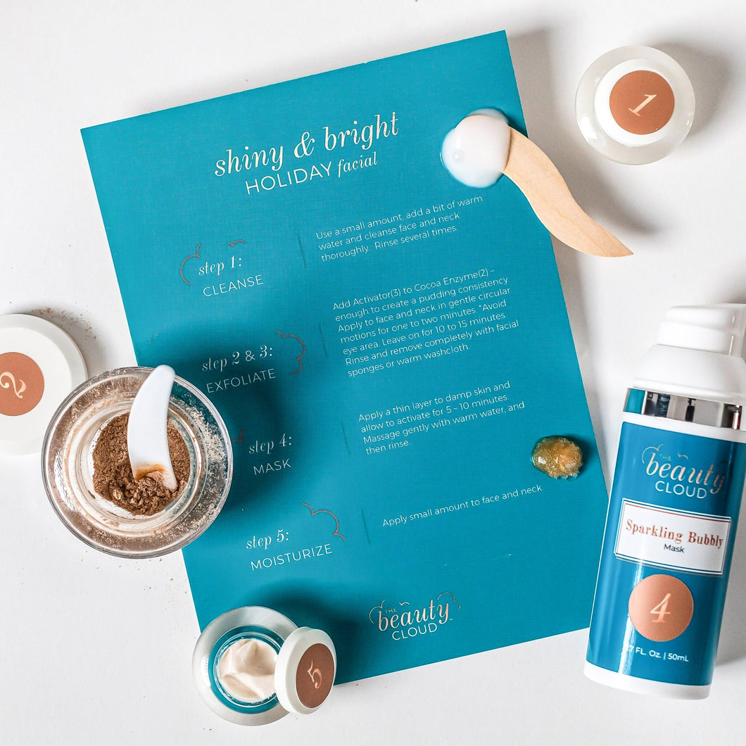 Shiny & Bright Facial Beauty Box by The Beauty Cloud - At-home Facial Kit