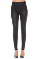 AG - Black Farrah Ankle Leatherette High Rise Skinny