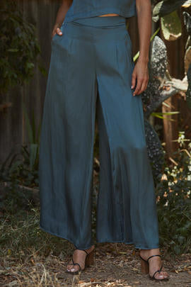By Together Hunter Green Wide Leg Pant