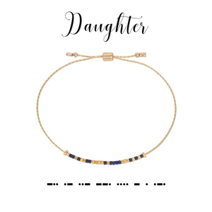 DOT & DASH Morse Code Bracelet "Daughter"