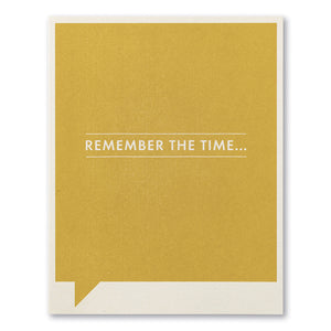 Remember The Time Card