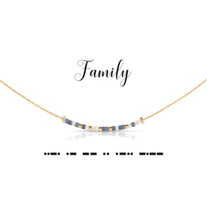 DOT & DASH Morse Code Necklace "Family"