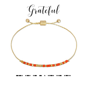 DOT & DASH Morse Code Bracelet "Grateful"