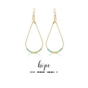 DOT & DASH Morse Code Earrings "Hope"