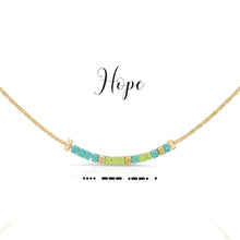Load image into Gallery viewer, Dot &amp; Dash Morse Code Necklace &quot;Hope&quot;
