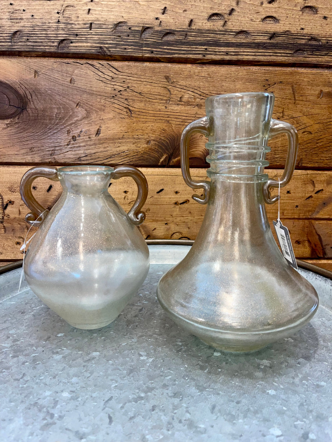 Creative Co-Op Double Handle Glass Vase