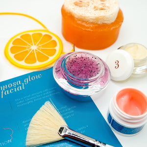 Mimosa Glow Facial Beauty Box by The Beauty Cloud - Brightening Facial, At-Home Facial Kit