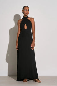 ELAN - Black Maxi Criss Cross Maxi Dress