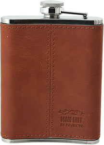 PAVILION MAN OUT - Out Fishing Leather Flask