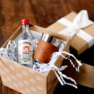 PAVILION MAN OUT - Out Hunting Leather Shot Glass