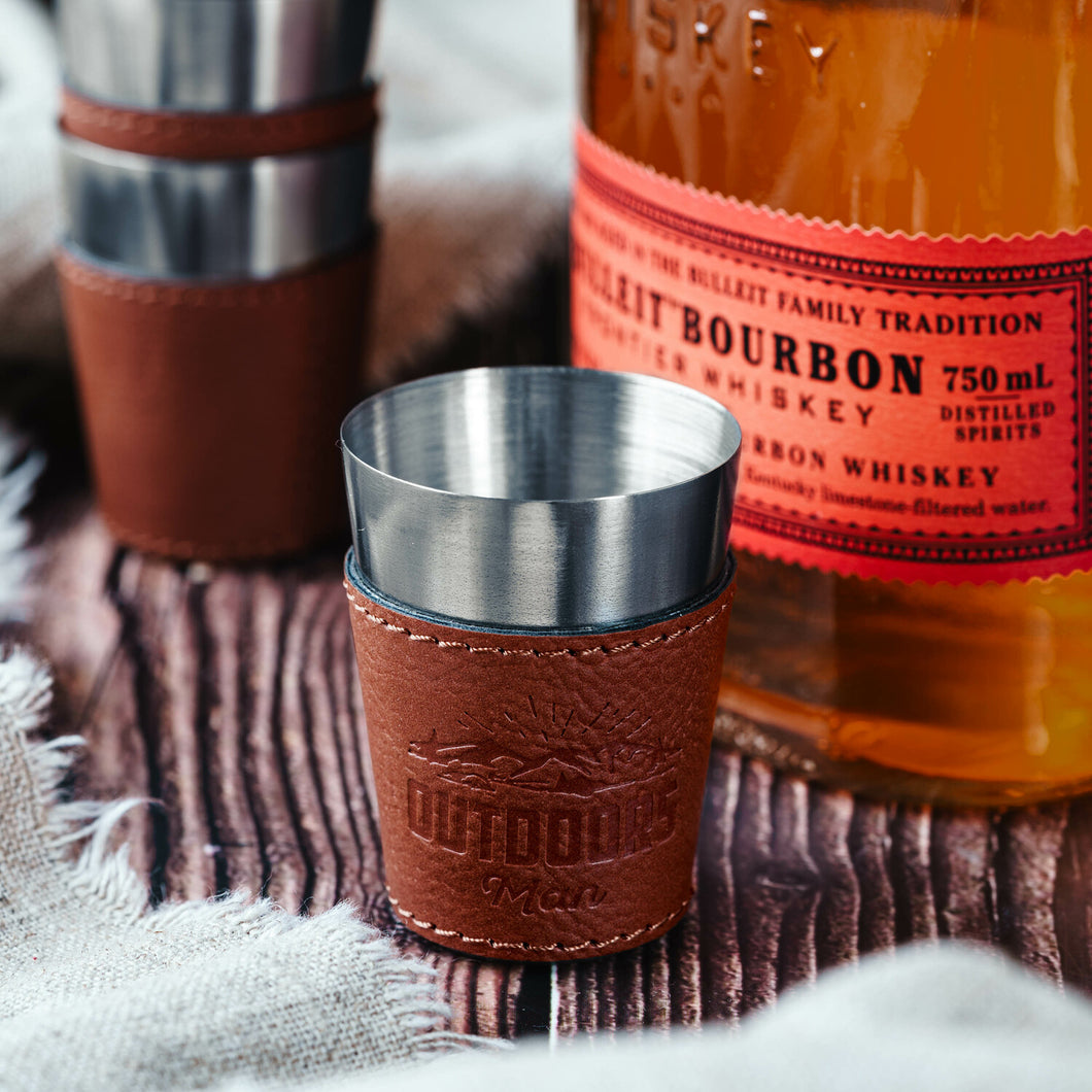Pavilion - Outdoors Man Leather Flask