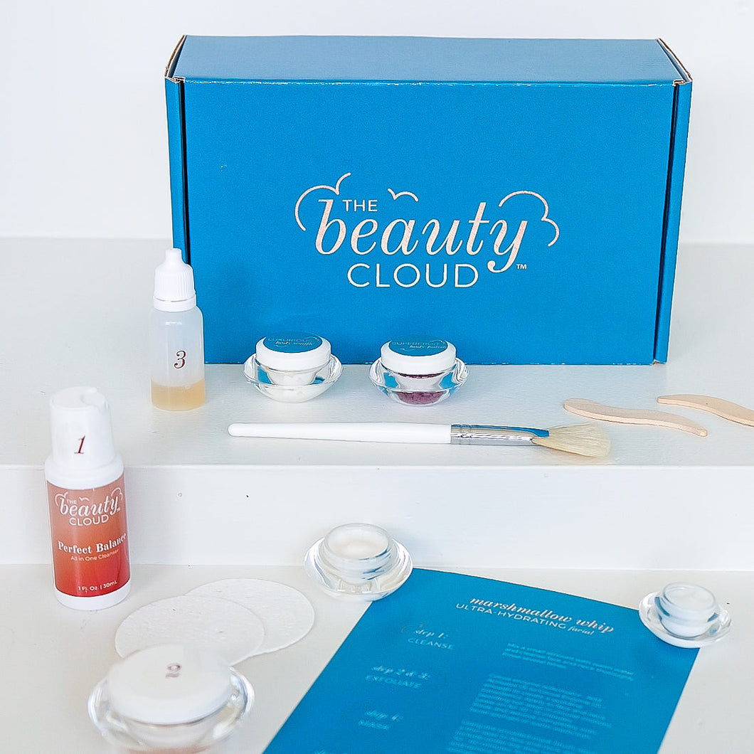 Marshmallow Whip Ultra-Hydrating Facial Beauty Box by The Beauty Cloud - Intense Hydrating Facial