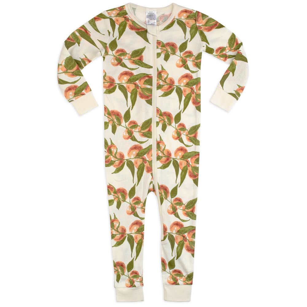 Milkbarn Zipper Pajamas Peaches